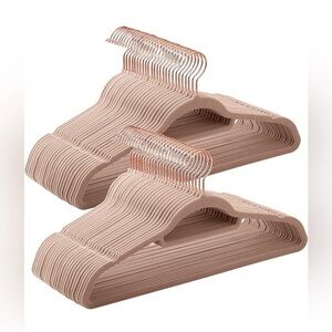 NEW Velvet Hangers, Rose Gold Swivel Hook, Non-Slip, Space-Saving, 50 Pale Brown